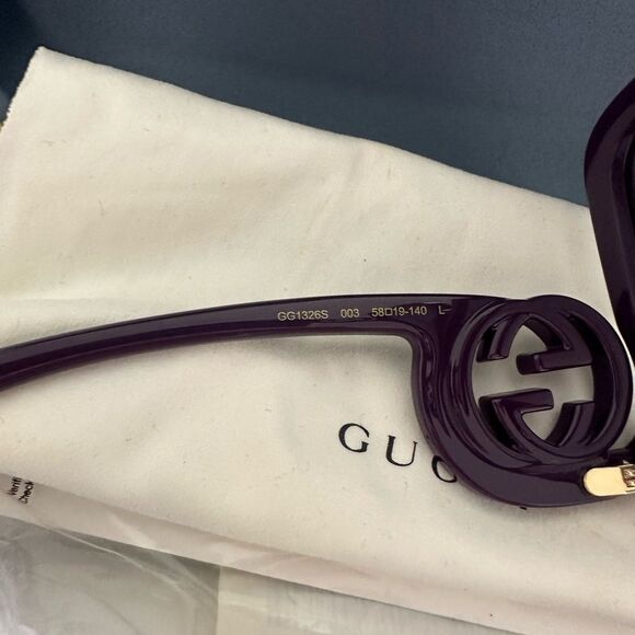 New Gucci Dark Purple Square Glasses - Picture 7 of 13
